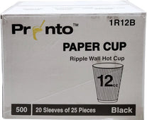 Morning Dew - 16oz Squat Hot Paper Cup - Ripple - Kraft - RC-H16SK Morning Dew - 16oz Squat Hot Paper Cup - Ripple - Kraft - RC-H16SK