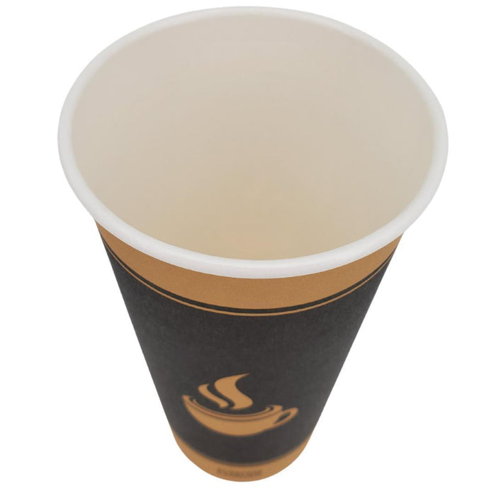 Morning Dew - 20 oz Hot Paper Cups - Ebony Print - H20E
