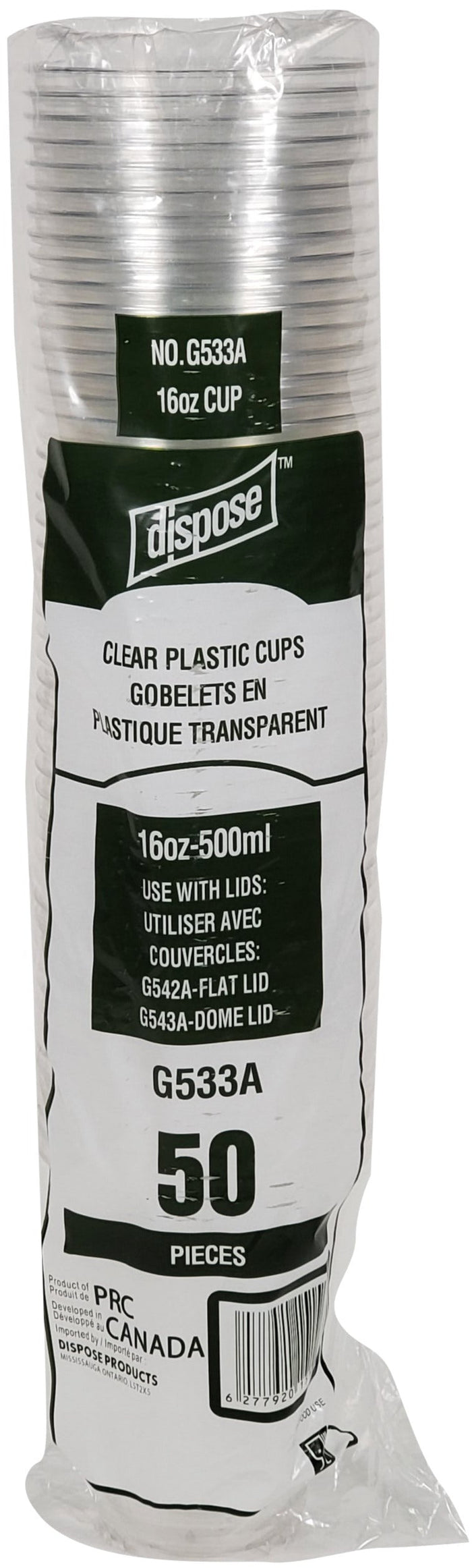 Dart - Plastic Cups - Clear - 20 oz - TP20