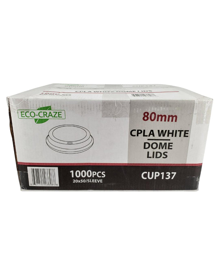 Eco-Craze - CPLA Dome Lid - 8oz cups
