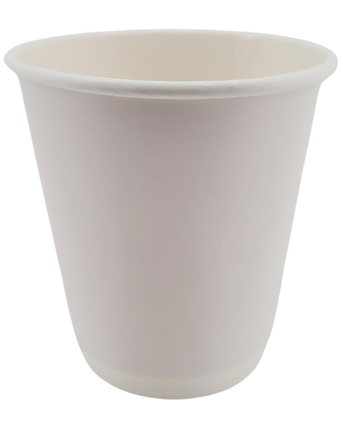 Morning Dew - 8 oz Tall Hot Paper Cup - Double Wall - White - D-H8TW