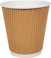 Morning Dew - 10oz Squat Hot Paper Cup - Ripple - Kraft - RC-H10SK