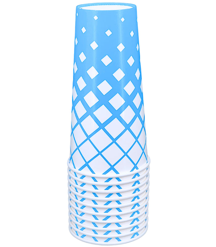 Morning Dew - 22oz Cold Paper Cups - Ice Blue Print - CPC22R