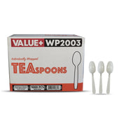 Value+ - Heavy - Plastic Tea Spoons - White - Ind. Wrapped - WP2003 Value+ - Heavy - Plastic Tea Spoons - White - Ind. Wrapped - WP2003