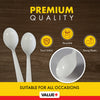 Value+ - Heavy - Plastic Soup Spoons - White - Retail Pack - RP2004