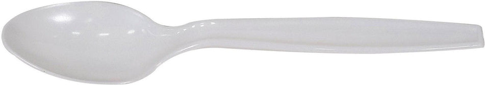 Value+ - Heavy - Plastic Tea Spoons - White - Ind. Wrapped - WP2003
