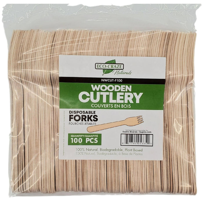 Eco-Craze - Bamboo Forks - Disposable - NBB-F100