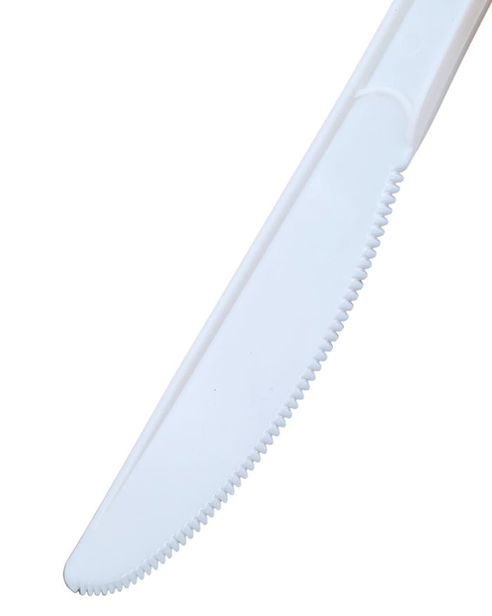 Value+ - Heavy - Plastic Knives - White - Retail Pack - RP2002