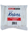 Value+ - Heavy - Plastic Knives - White - Retail Pack - RP2002