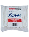 Value+ - Heavy - Plastic Knives - White - Retail Pack - RP2002