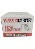 Value+ - Cutlery Kit / Meal Kit - 6pcs - White - F/K/TS/N/S&P - MK-610 Value+ - Cutlery Kit / Meal Kit - 6pcs - White - F/K/TS/N/S&P - MK-610