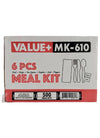 Value+ MK-610 6-Piece Medium Weight-Meal Kit (F/K/TS/N/S&P) - White