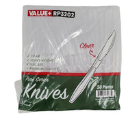 Value+ - Heavy - Plastic Knives - Clear - Retail Pack - RP3202 Value+ - Heavy - Plastic Knives - Clear - Retail Pack - RP3202