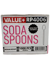 Value+ - Plastic - Soda Spoon - White - RP4006 - 8'' Approx.