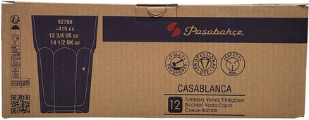 Pasabahce/Casablanca - Beverage Glass 14oz/415ml - PG52709 Pasabahce/Casablanca - Beverage Glass 14oz/415ml - PG52709