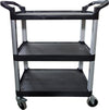Spartano - Small (84*43*95 cm ) 3 Shelf Trolley, Black/Grey - 4896