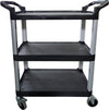 Spartano - Small (84*43*95 cm ) 3 Shelf Trolley, Black/Grey - 4896