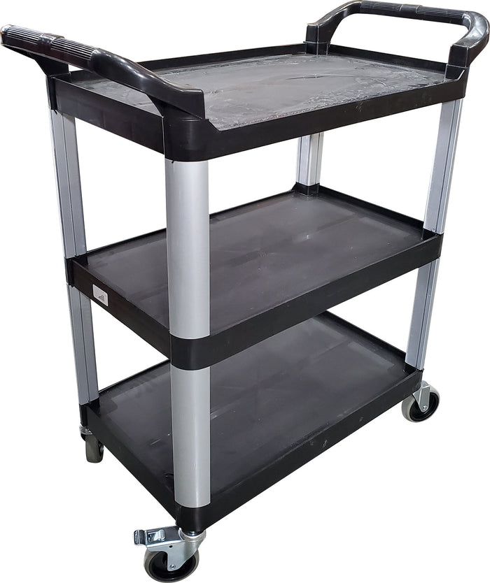 Spartano - Small (84*43*95 cm ) 3 Shelf Trolley, Black/Grey - 4896