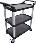 Spartano - Small (84*43*95 cm ) 3 Shelf Trolley, Black/Grey - 4896 Spartano - Small (84*43*95 cm ) 3 Shelf Trolley, Black/Grey - 4896