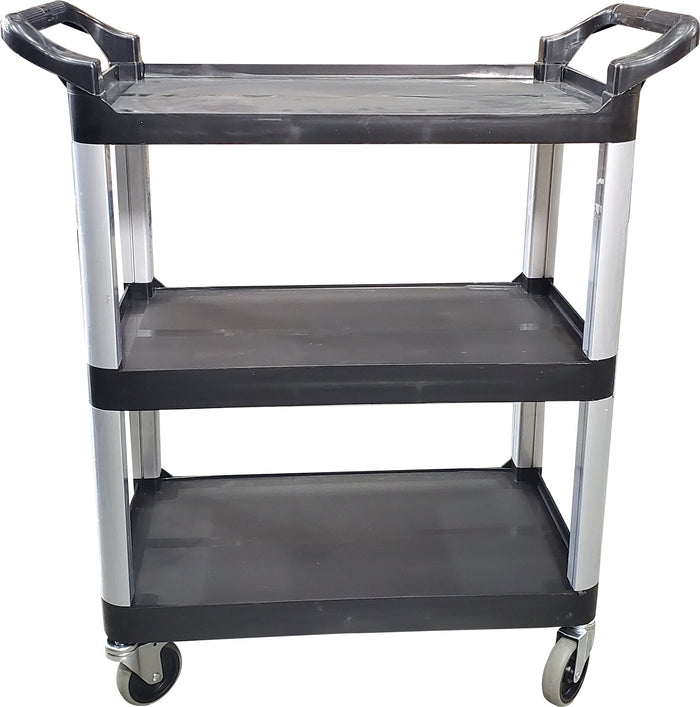Spartano - Small (84*43*95 cm ) 3 Shelf Trolley, Black/Grey - 4896