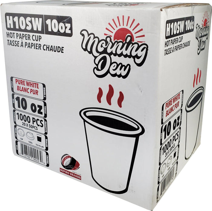 Morning Dew - 10oz Hot Paper Cup - White - H10SW
