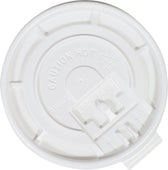 Morning Dew - Tear Back Flat Lid for 10-24 oz Hot Paper Cups - White - 10F-W Morning Dew - Tear Back Flat Lid for 10-24 oz Hot Paper Cups - White - 10F-W