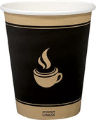 Morning Dew - 8oz Hot Paper Cups - Ebony Print - H8TE Morning Dew - 8oz Hot Paper Cups - Ebony Print - H8TE