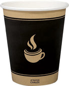 Morning Dew - 8oz Hot Paper Cups - Ebony Print - H8TE Morning Dew - 8oz Hot Paper Cups - Ebony Print - H8TE