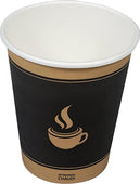 Morning Dew - 8oz Hot Paper Cups - Ebony Print - H8TE Morning Dew - 8oz Hot Paper Cups - Ebony Print - H8TE