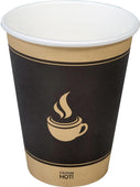 Morning Dew - 12oz Hot Paper Cups - Ebony Print - H12E Morning Dew - 12oz Hot Paper Cups - Ebony Print - H12E