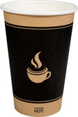 Morning Dew - 16 oz Hot Paper Cup - Ebony Print - H16E Morning Dew - 16 oz Hot Paper Cup - Ebony Print - H16E
