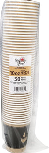 Morning Dew - 10oz Hot Paper Cups - Ebony Print - H10SE