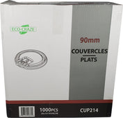 XC - Eco-Craze/Arrow - White Flat Tear Back Lids for 10-24oz Hot Cup - LFW10+ XC - Eco-Craze/Arrow - White Flat Tear Back Lids for 10-24oz Hot Cup - LFW10+