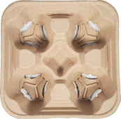 Eco-Craze - 4 Cup Carrying Tray - Retail Eco-Craze - 4 Cup Carrying Tray - Retail