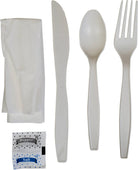 Eco-Craze - Corn Starch Cutlery Kit - 6 piece - F/N/S/S/P Eco-Craze - Corn Starch Cutlery Kit - 6 piece - F/N/S/S/P