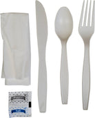 Eco-Craze - Corn Starch Cutlery Kit - 6 piece - F/N/S/S/P Eco-Craze - Corn Starch Cutlery Kit - 6 piece - F/N/S/S/P