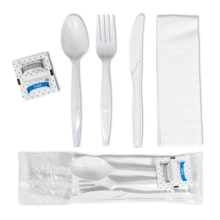 Value+ MK-611 6-Piece Medium Weight Meal Kit (F/K/TS/N/S&P) - White
