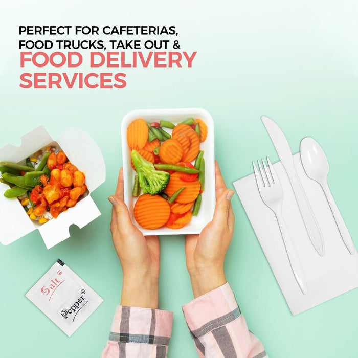 Value+ MK-610 6-Piece Medium Weight-Meal Kit (F/K/TS/N/S&P) - White