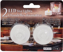 Deco Lite - 2pc LED Tealight, Flicker Deco Lite - 2pc LED Tealight, Flicker