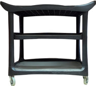 Spartano - X-Large ( 111*52*94 cm) 3 Shelf Trolley, Black - 4901 Spartano - X-Large ( 111*52*94 cm) 3 Shelf Trolley, Black - 4901