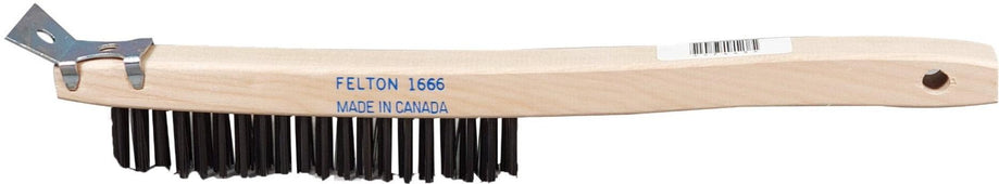 Felton - 1666-Curved Handle Scratch Brush w/Scraper Felton - 1666-Curved Handle Scratch Brush w/Scraper