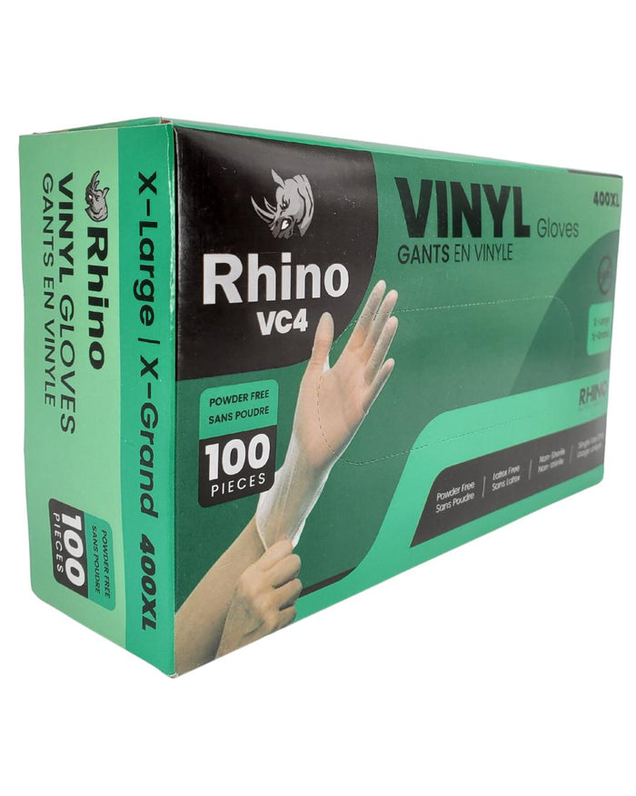 Rhino - VC4 - Clear Vinyl Gloves - Extra Large - 400XL