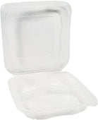 Genpak Clover Hinged Container XL Clear 9.25x9.65x3-3 Comp. CLX399 Genpak Clover Hinged Container XL Clear 9.25x9.65x3-3 Comp. CLX399