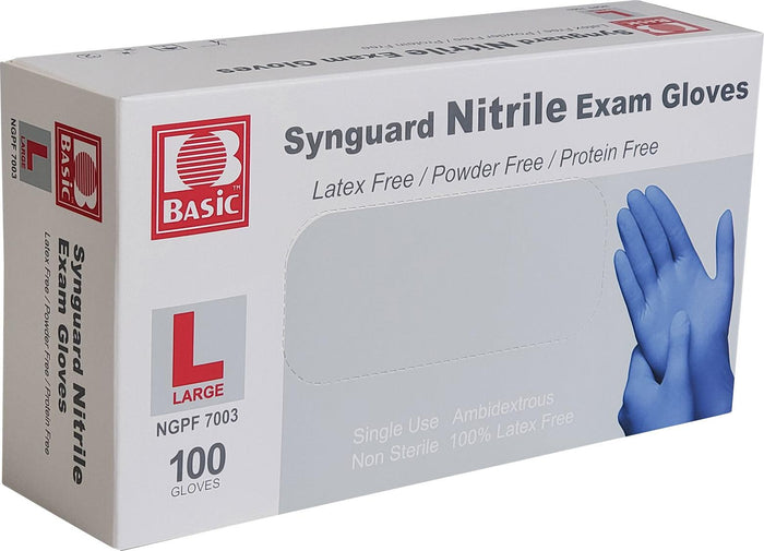 Advance Care - Nitrile Gloves Exam - Blue - Large
