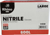 Rhino - NB6 - Blue Nitrile Gloves - Large - 600L