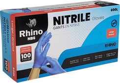 Rhino - NB6 - Blue Nitrile Gloves - Large - 600L Rhino - NB6 - Blue Nitrile Gloves - Large - 600L