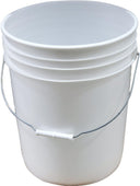 Hoffmann - Plastic Pail w/Steel Handle - White - 19L - PR1907 Hoffmann - Plastic Pail w/Steel Handle - White - 19L - PR1907