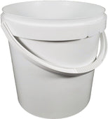 Hoffmann - Pail w/Plastic Handle - White 11 L - PR11L Hoffmann - Pail w/Plastic Handle - White 11 L - PR11L