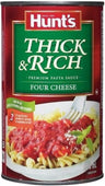 Hunts - Pasta Sauce - Thick & Rich - Four Cheese Hunts - Pasta Sauce - Thick & Rich - Four Cheese