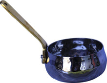 Mini bowl belly SS 90ML hammered (small) with long gold handle Mini bowl belly SS 90ML hammered (small) with long gold handle